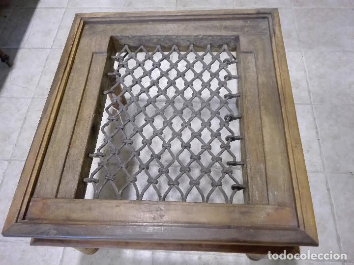 Antig&uuml;edades: MESA ESTILO Y EPOCA INDIA FORMADA CON ANTIGUA REJA - Foto 2