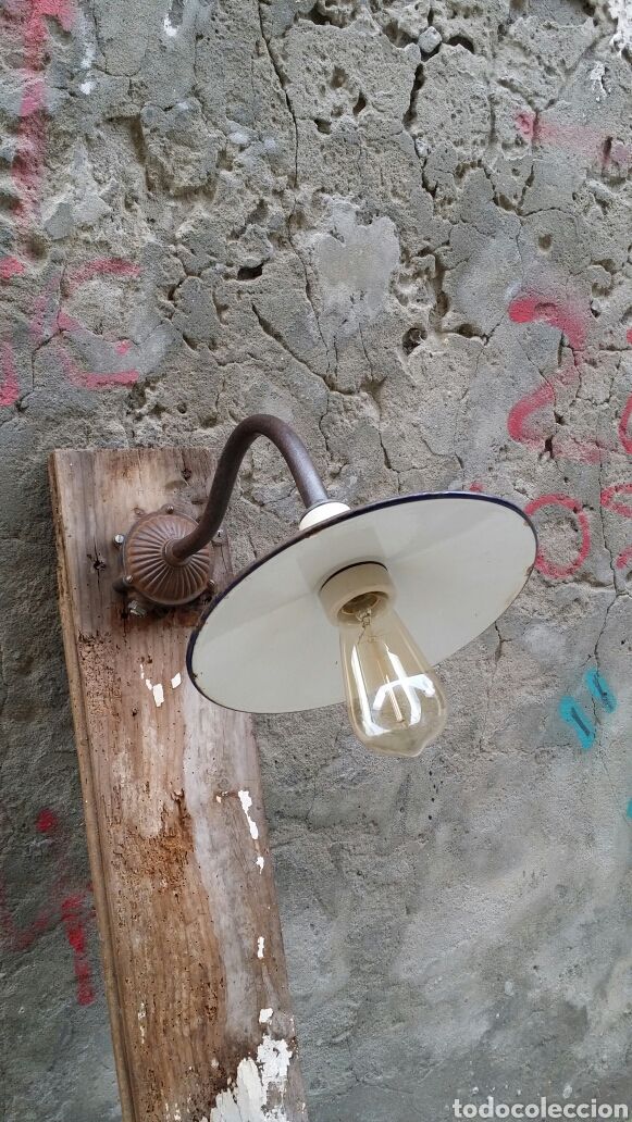 Antig&uuml;edades: Aplique industrial Enamel - Foto 4