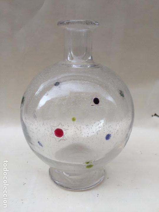 Antiquit&eacute;s: INTERESANTE CRISTAL CON ESTRELLAS 6 PUNTAS  AL ACIDO MULTICOLOR , 1930