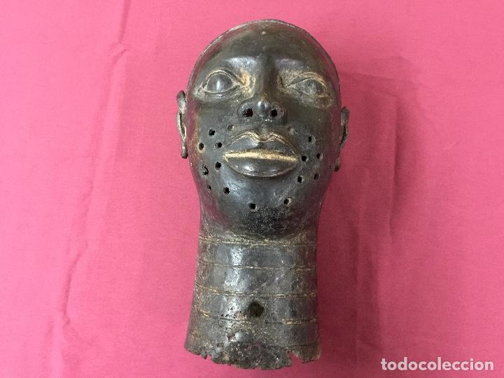 Antig&uuml;edades: Busto bronce Benin. - Foto 5
