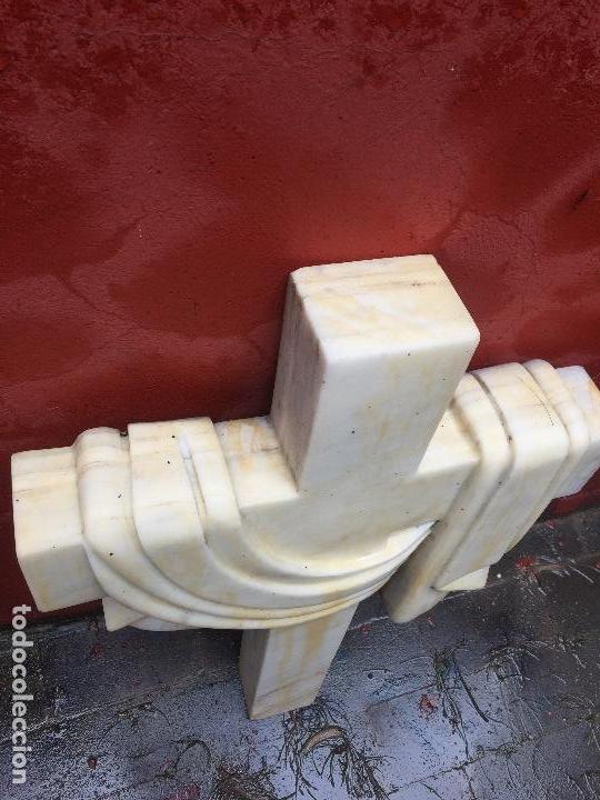 Antig&uuml;edades: CRUZ DE MARMOL CARRARA, 70cm - Foto 5