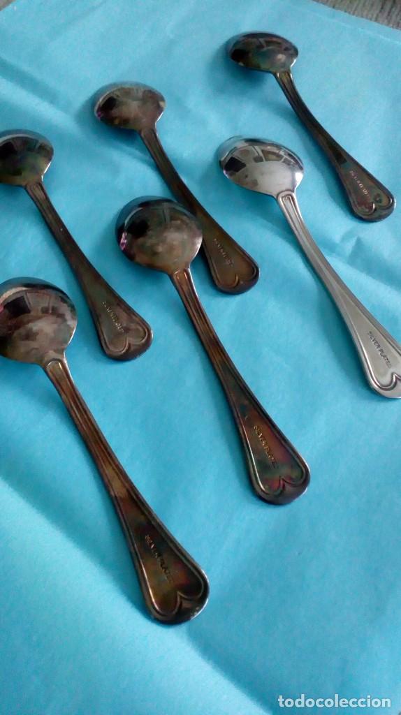 Antig&uuml;edades: Juego de 6 cucharitas de caf&eacute; Silver Plated - Foto 2