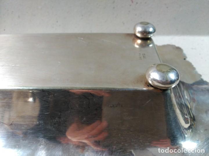 Antig&uuml;edades: BANDEJA RECTANGULAR DE METAL PLATEADO. - Foto 9