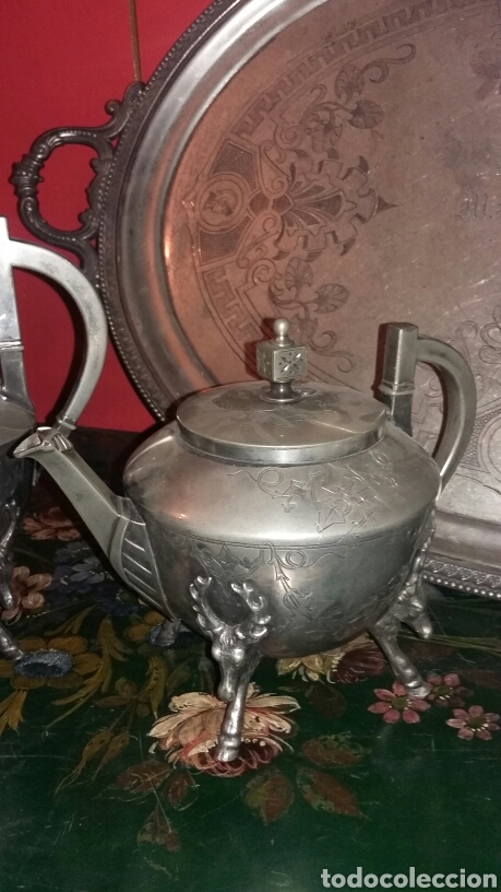 Antig&uuml;edades: Juego de caf&eacute;,Inglaterra Art-Dec&oacute; - Foto 8