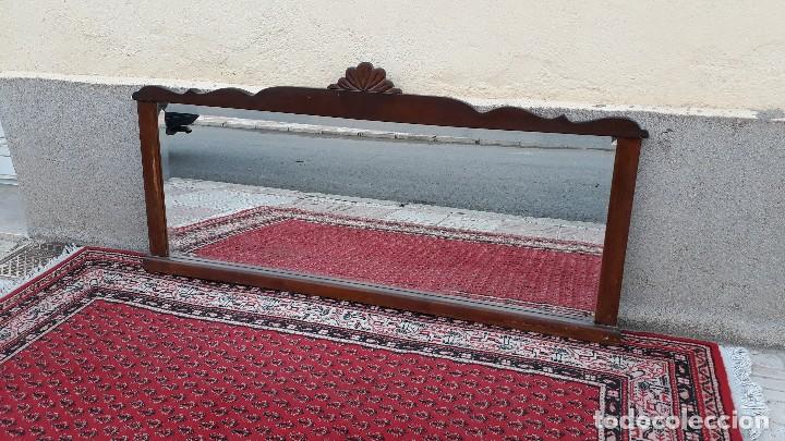 Antig&uuml;edades: Espejo antiguo de madera 145 cm. Espejo antiguo alargado rectangular estilo R&uacute;stico. - Foto 1