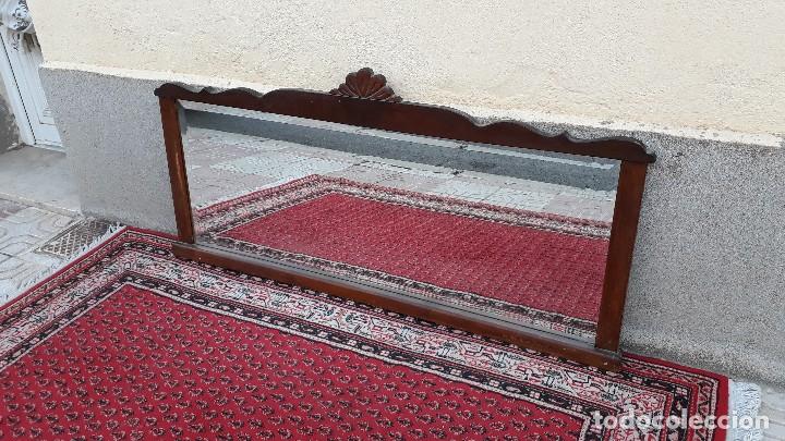Antig&uuml;edades: Espejo antiguo de madera 145 cm. Espejo antiguo alargado rectangular estilo R&uacute;stico. - Foto 2