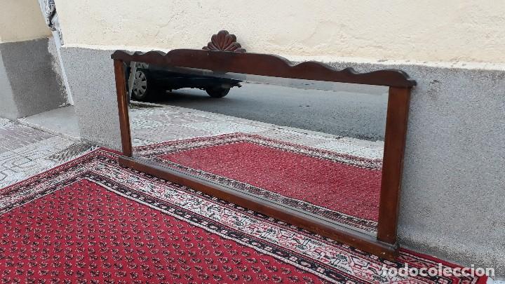 Antig&uuml;edades: Espejo antiguo de madera 145 cm. Espejo antiguo alargado rectangular estilo R&uacute;stico. - Foto 4