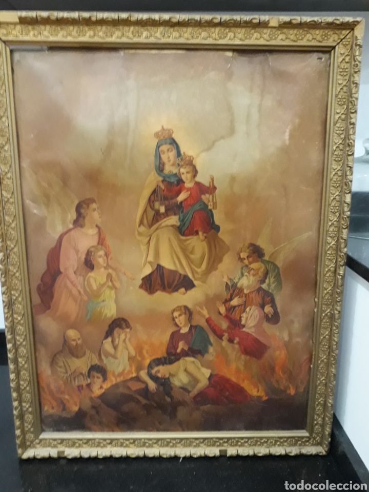 Antig&uuml;edades: Cuadro Virgen del Carmen - Foto 1