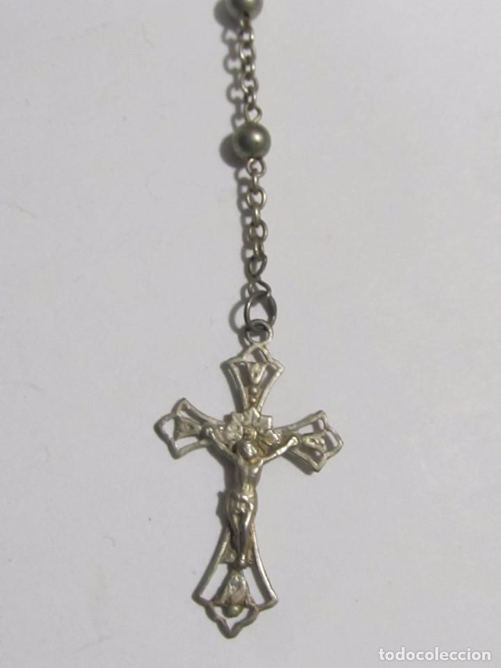Antig&uuml;edades: ROSARIO DE PLATA DE 50 cm. - Foto 2
