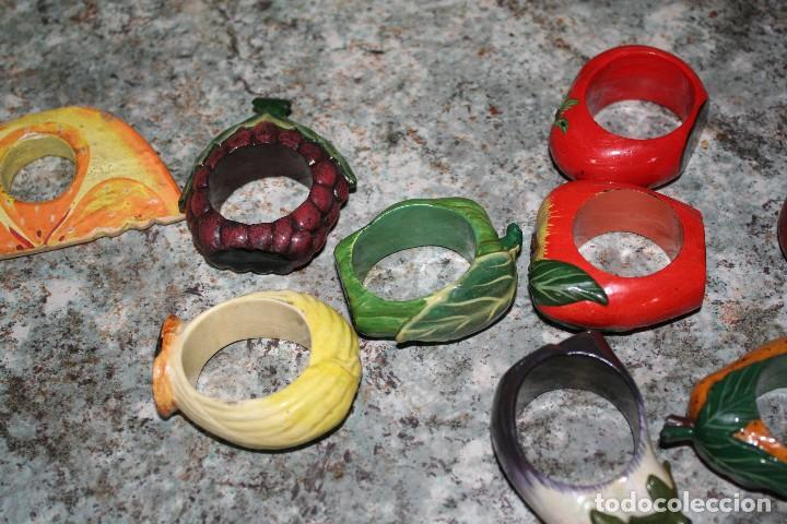 Antig&uuml;edades: antiguos servilleteros frutas - Foto 2