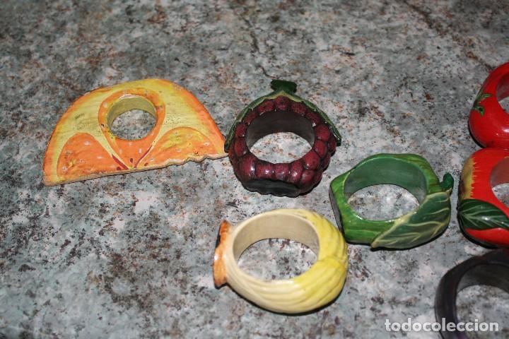 Antig&uuml;edades: antiguos servilleteros frutas - Foto 3