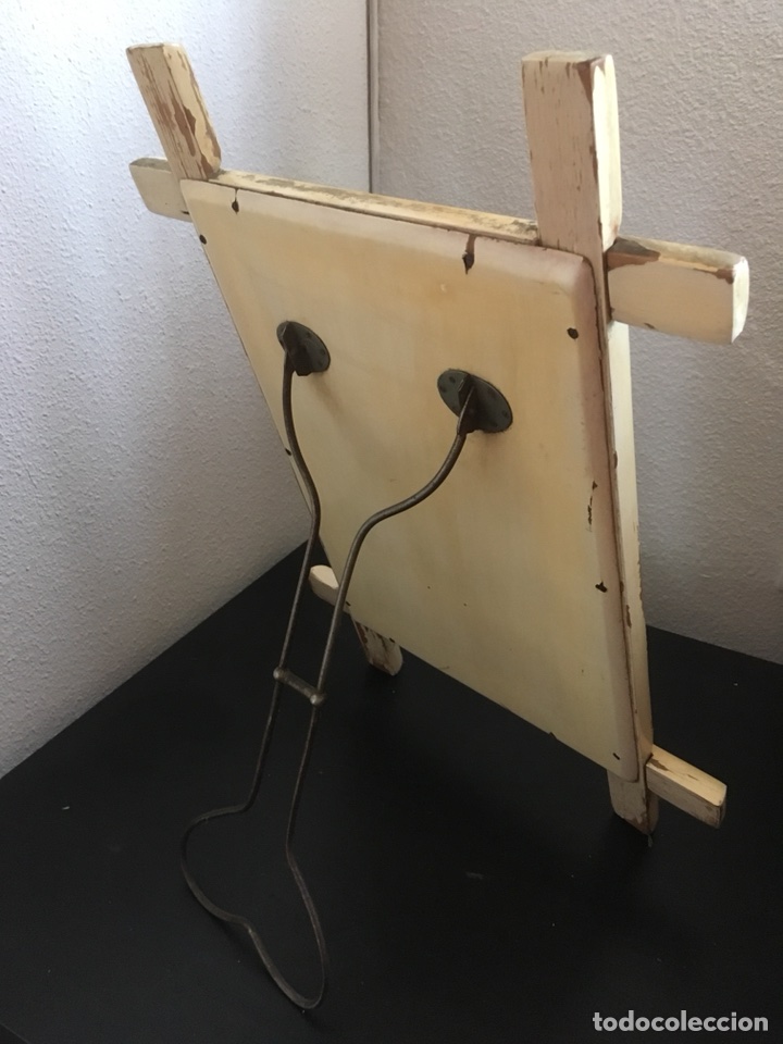 Antig&uuml;edades: ESPEJO CON SOPORTE ANTIGUO - Foto 2