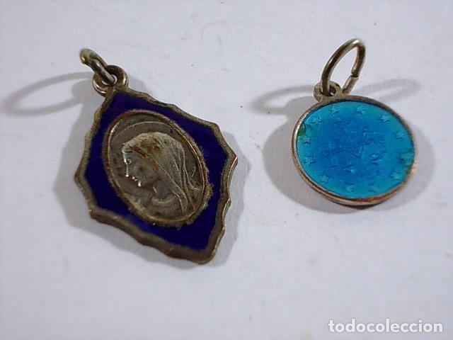 Antig&uuml;edades: Lote de dos medallitas esmaltadas - Foto 3