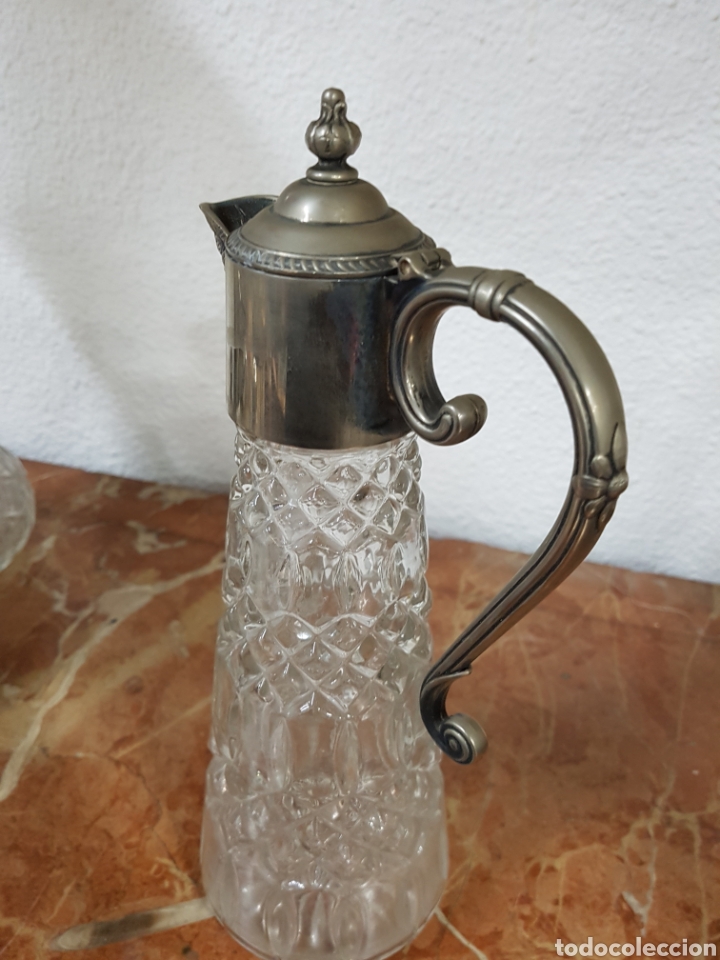 Antig&uuml;edades: Jarra Cristal tapa &iquest;plata? - Foto 4