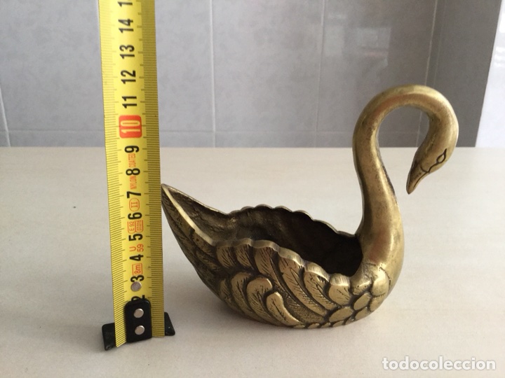 Antig&uuml;edades: Cenicero de bronce en forma de cisne - Foto 3