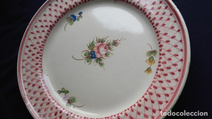 Antig&uuml;edades: Plato antiguo pintado a mano - Foto 3