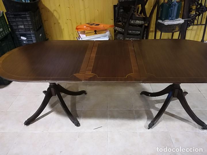 Antig&uuml;edades: MESA INGLESA EXTENSIBLE, FILETEADA LIMONCILLO - Foto 3