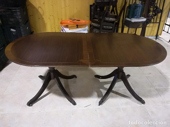 Antig&uuml;edades: MESA INGLESA EXTENSIBLE, FILETEADA LIMONCILLO - Foto 4
