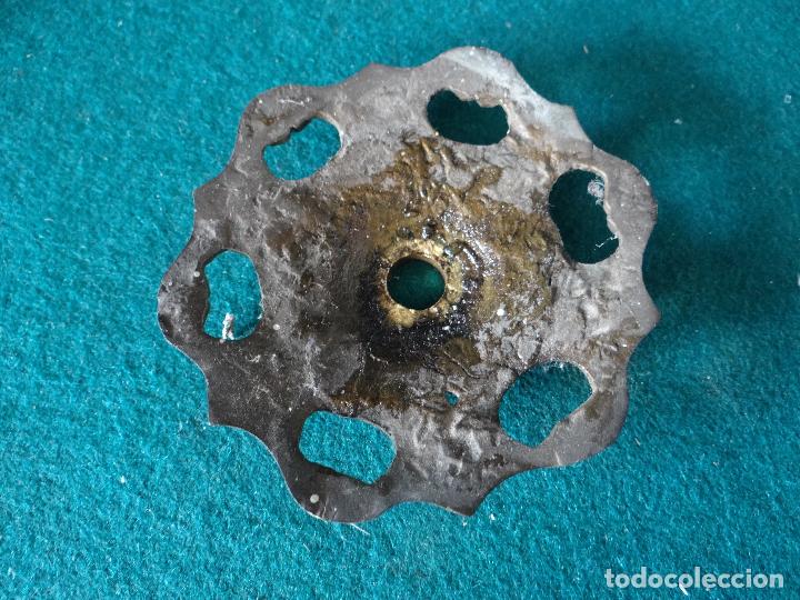 Antig&uuml;edades: ROSETA FLORON DE BRONCE DORADO PARA LAMPARA * - Foto 3