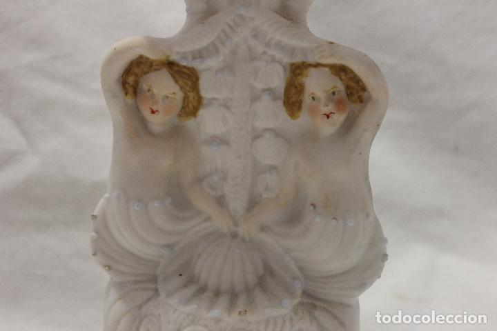 Antig&uuml;edades: ANTIGUO BISCUIT, FLORERO CON DOS NI&Ntilde;AS, - Foto 2