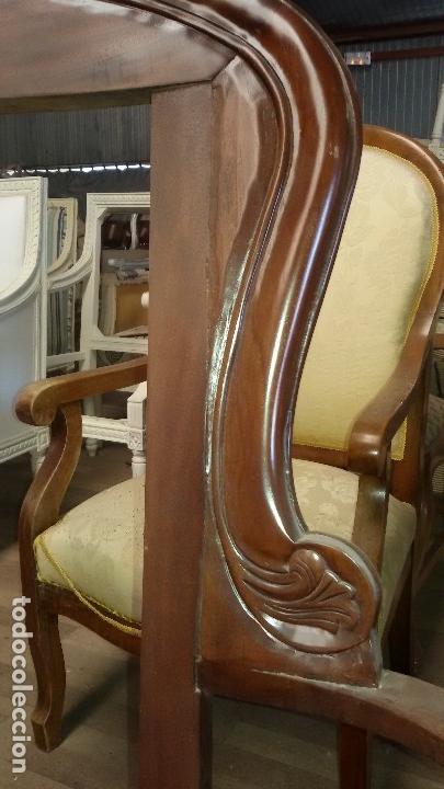Antig&uuml;edades: Sill&oacute;n Victoriano en caoba - Foto 10