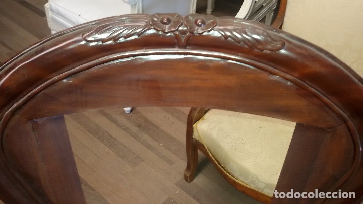 Antig&uuml;edades: Sill&oacute;n Victoriano en caoba - Foto 11