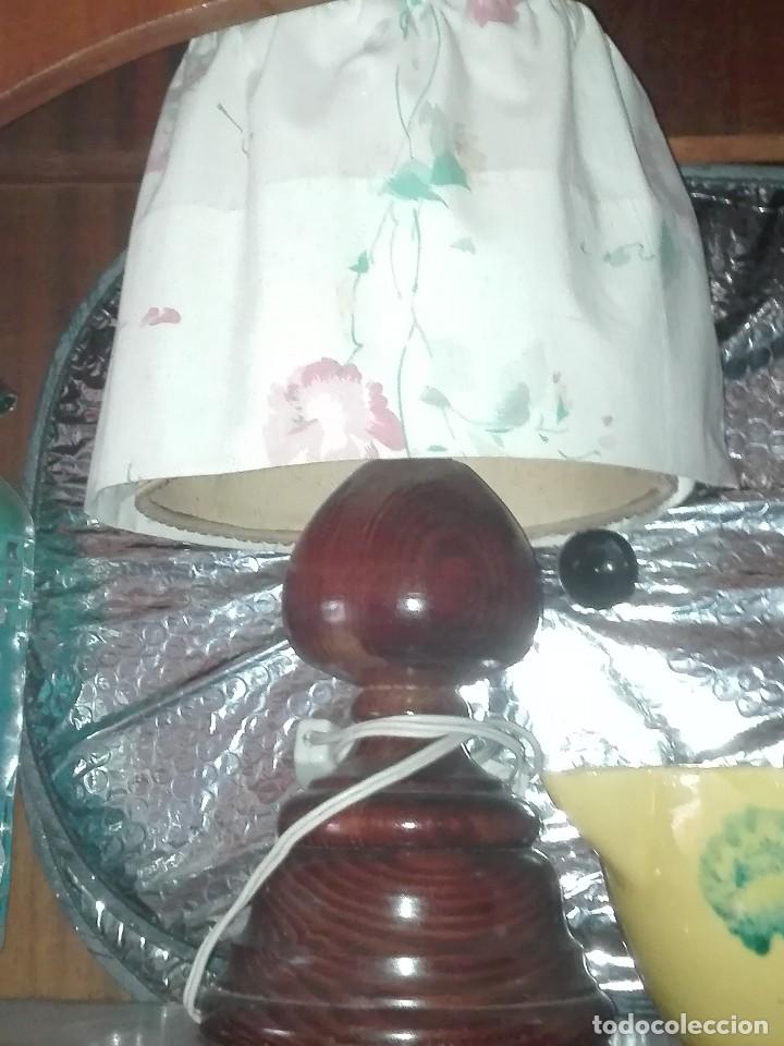 Antiquit&eacute;s: Antigua l&aacute;mpara de madera torneada