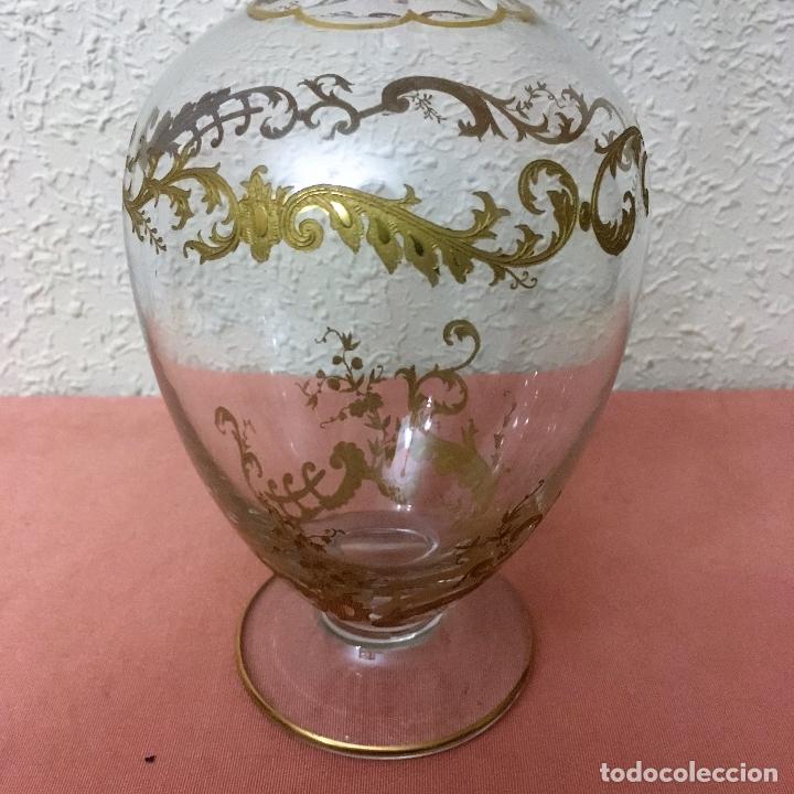 Antig&uuml;edades: Botella y seis copas de cristal seguramente de Moser - Foto 19