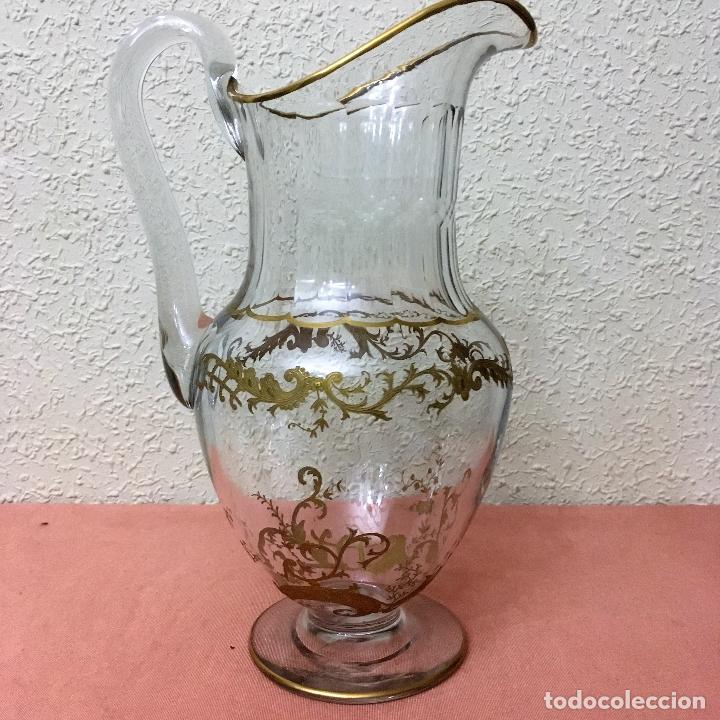 Antig&uuml;edades: Jarra de cristal seguramente de Moser - Foto 2