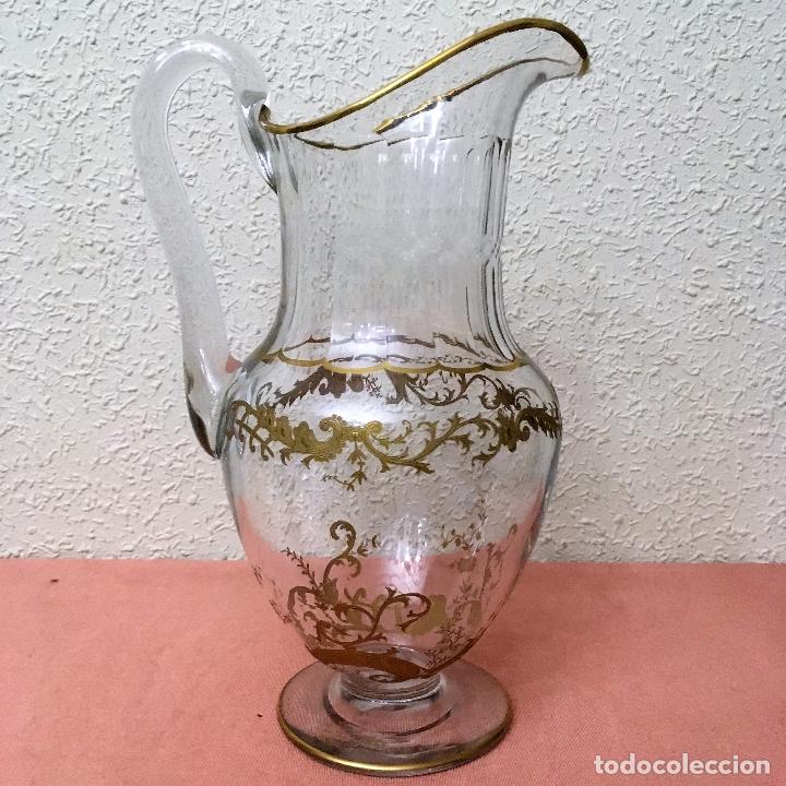 Antig&uuml;edades: Jarra de cristal seguramente de Moser - Foto 3
