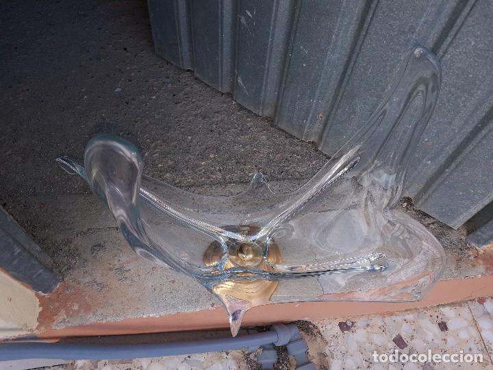 Antig&uuml;edades: antiguo centro de mesa de cristal - Foto 4