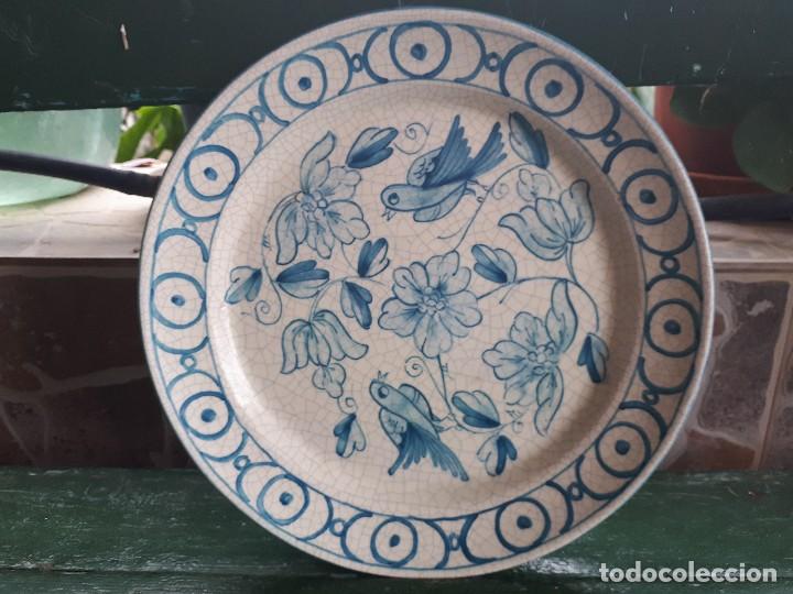 Antig&uuml;edades: viejo plato de ceramica - Foto 1