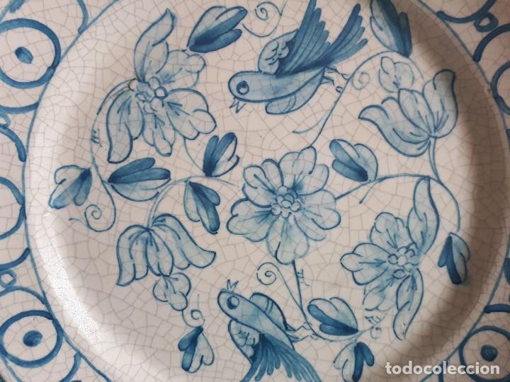 Antig&uuml;edades: viejo plato de ceramica - Foto 2