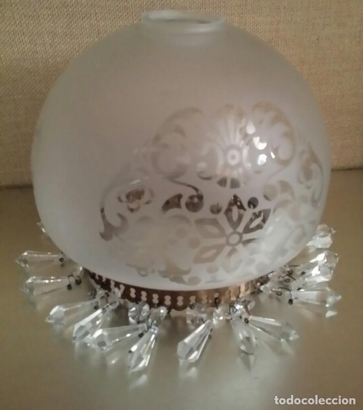 Antig&uuml;edades: TULIPAS DE CRISTAL ESMERILADAS - Foto 3