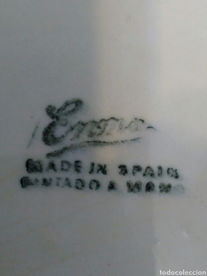 Antig&uuml;edades: Plato antiguo marcado Enma - Foto 4