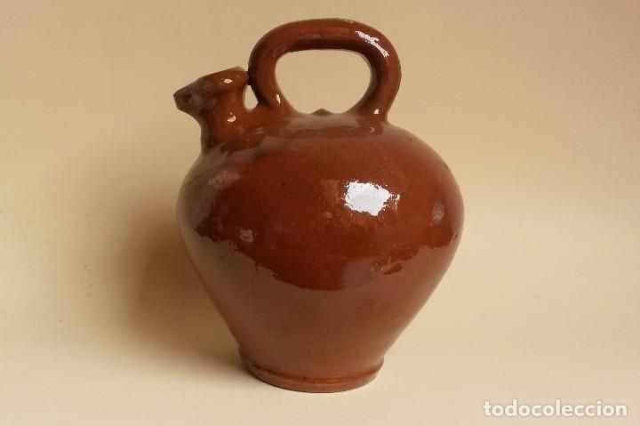 Antig&uuml;edades: C111.- CANTARO DE ACEITE VIDRIADO - Foto 1
