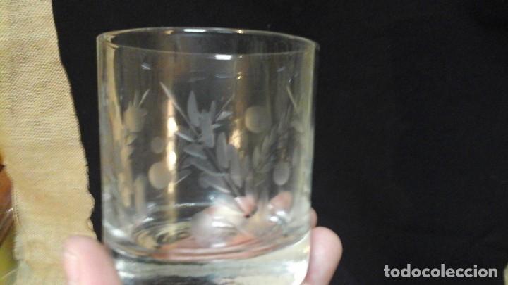 Antigüedades: Seis vasos de whisky tallados . Años 50 - Foto 2 - 116395631