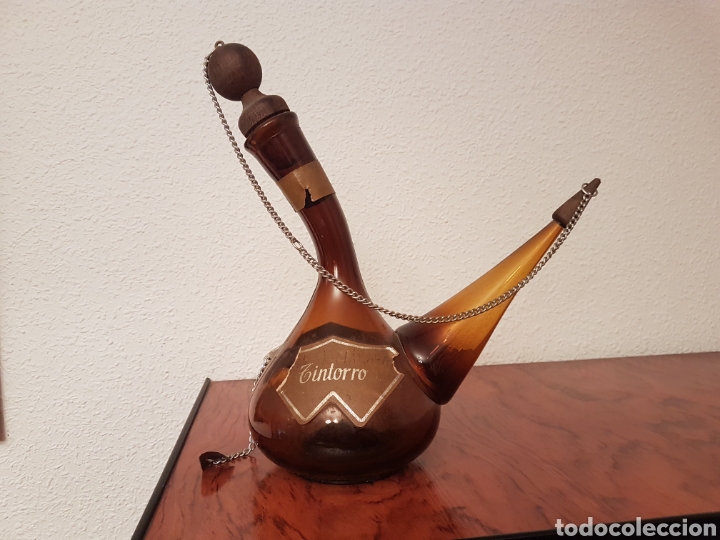 Antig&uuml;edades: antiguo porron de cristal TINTORRO