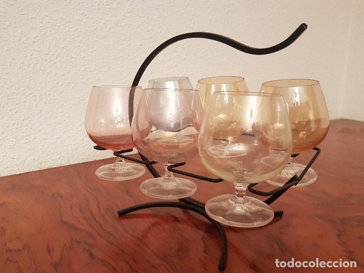 Antig&uuml;edades: LOTE DE 6 COPAS DE COLORES - Foto 1