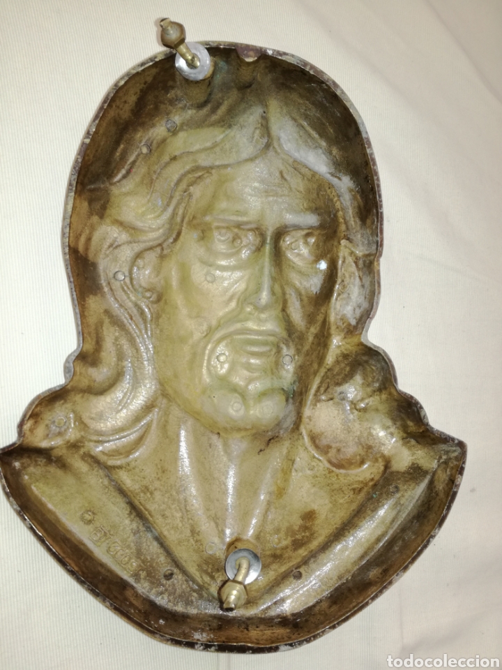 Antig&uuml;edades: Bonito Busto de Cristo Bronce. - Foto 6