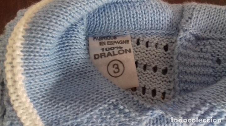 Antig&uuml;edades: BONITO JERSEY EN DOS TONOS DE CELESTE, PARA BEB&Eacute;. - Foto 3