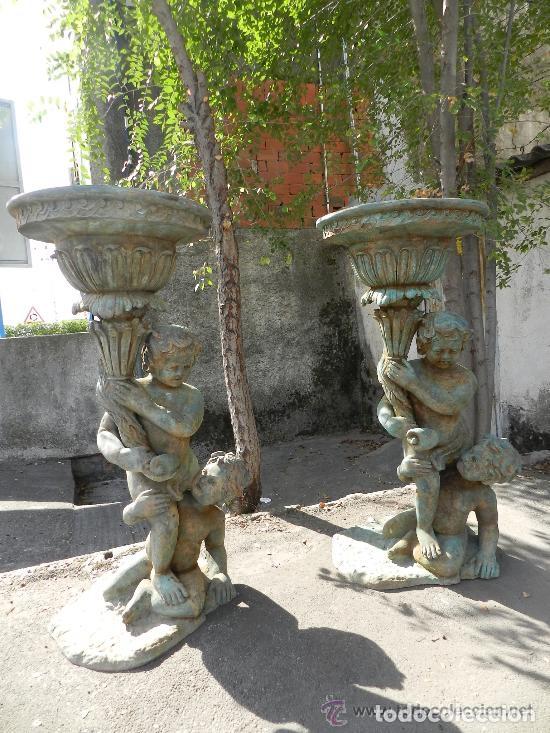 Antig&uuml;edades: Antiguos maceteros escult&oacute;ricos de bronce - Foto 12