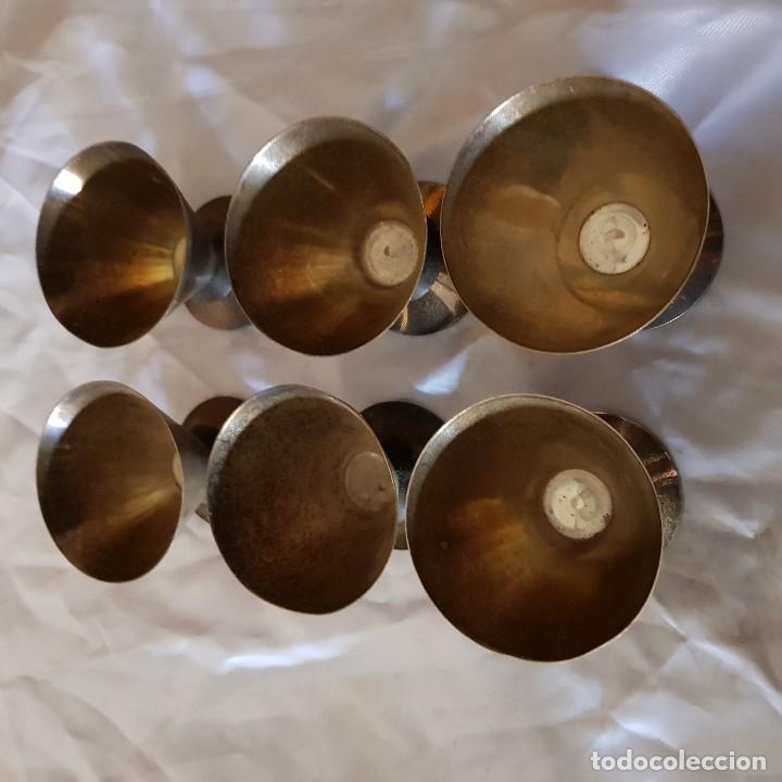 Antig&uuml;edades: JUEGO 6 COPAS METAL - Foto 1