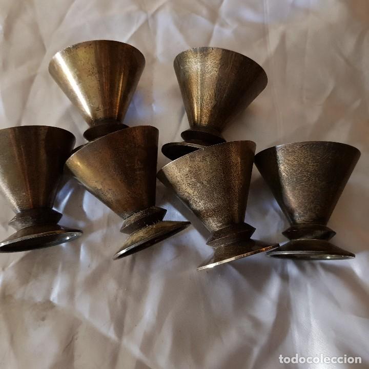 Antig&uuml;edades: JUEGO 6 COPAS METAL - Foto 2