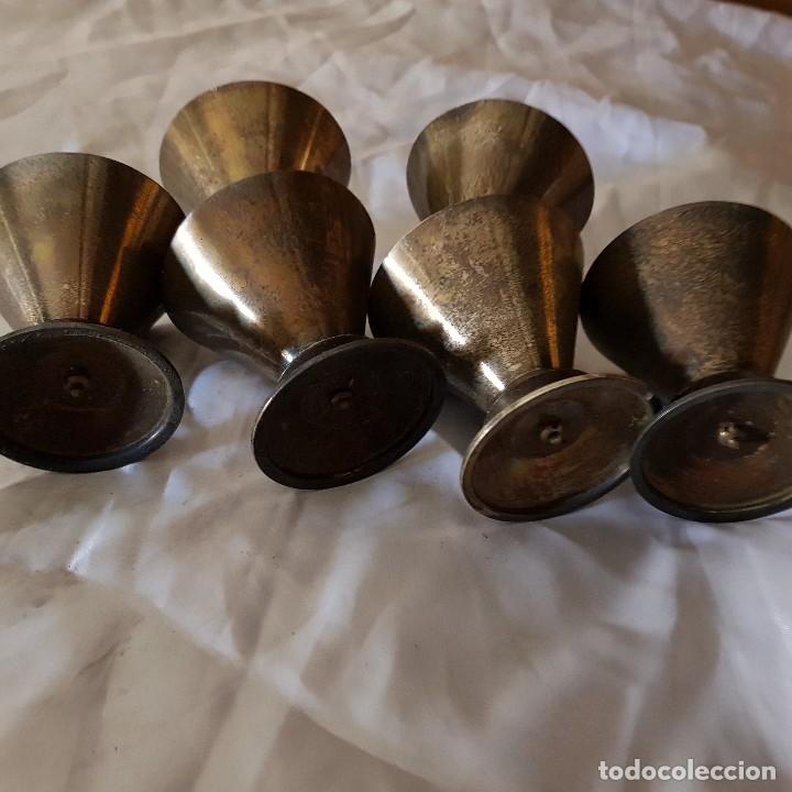Antig&uuml;edades: JUEGO 6 COPAS METAL - Foto 7