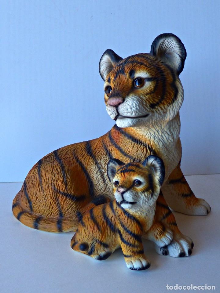Oggetti Antichi: TIGRES. SELLO Y NUMERADO EN LA BASE. JAP&Oacute;N
