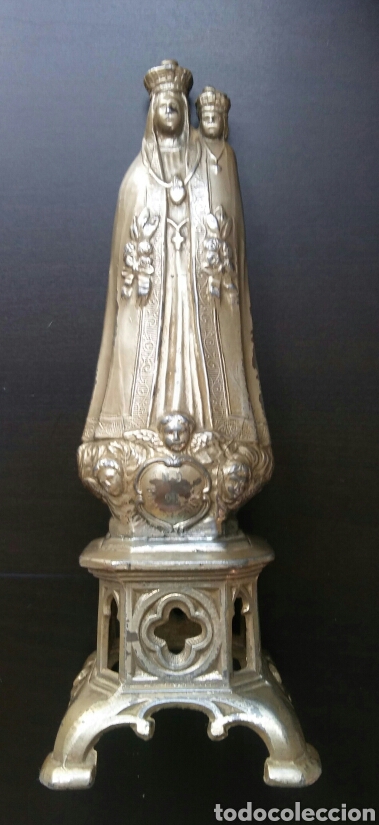 Antig&uuml;edades: Virgen en esta&ntilde;o - antigua - 21.5 cm altura