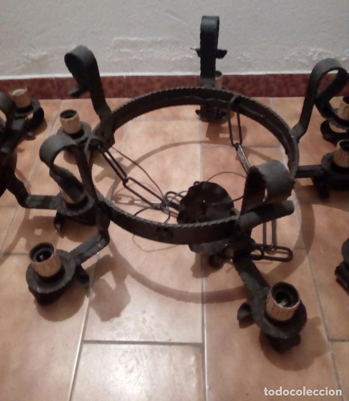 Antig&uuml;edades: L&Aacute;MPARA RUSTICA DE HIERRO ( FORJA ). - Foto 3