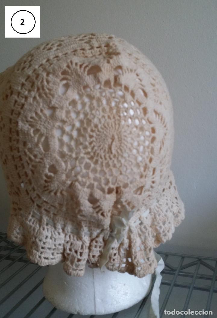 Antig&uuml;edades: Dos antiguos gorros en ganchillo - ni&ntilde;a - Foto 10