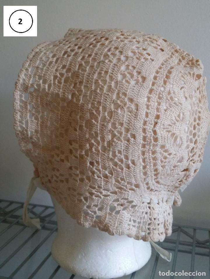 Antig&uuml;edades: Dos antiguos gorros en ganchillo - ni&ntilde;a - Foto 11